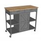 Kệ bếp di động FENIX 105x50x95cm gỗ cao su KB68067