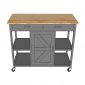 Kệ bếp di động FENIX 105x50x95cm gỗ cao su KB68067