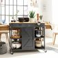 Kệ bếp di động FENIX 105x50x95cm gỗ cao su KB68067