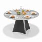 Bàn ăn tròn GRAVO 140cm mặt đá ceramic chân sắt BA68236