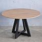 Bàn ăn tròn 120x120cm gỗ plywood chân sắt BA68231