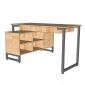 Bàn góc L chân tủ AVEL 140x120cm gỗ cao su BD68150