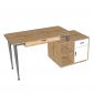 Bàn làm việc ZETA 160x60cm gỗ cao su chân CONE BD68152