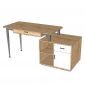 Bàn làm việc ZETA 160x60cm gỗ cao su chân CONE BD68152