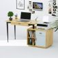 Bàn làm việc ZETA 160x60cm gỗ cao su chân CONE BD68152