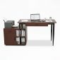 Bàn làm việc ZETA 160x60cm gỗ cao su chân CONE BD68152