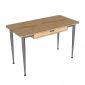 Bàn làm việc RONA 120x60cm gỗ cao su chân sắt CONE II BD68151