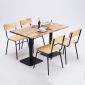Combo bàn chữ nhật 120x70cm và 4 ghế ăn BBA181