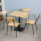 Combo bàn vuông 70x70cm và 4 ghế cafe CBCF327
