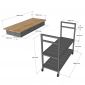 Kệ bếp di động PAXO 105x45x95 gỗ cao su KB68065