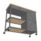 Kệ bếp di động REXO 105x45x95cm gỗ cao su KB68068