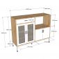 Kệ tủ bếp đa năng KALA 120x40x95cm gỗ cao su KB68063