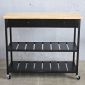 Kệ bếp di động PAXO 105x45x95 gỗ cao su KB68065
