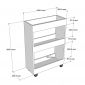 Kệ gia vị di động ROLA 60x25x80cm gỗ cao su KB68064