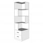Kệ sách góc tường CUBIX 45x45x160cm gỗ cao su KGT68040