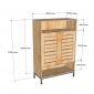 Tủ giày KADO 80x35x120cm gỗ cao su KG68089
