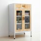 Tủ trang trí cửa kính VITRO 60x40x95cm gỗ cao su KTB68218