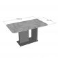 Combo bàn ăn mặt đá 140x80cm và 6 ghế ăn bọc da BBA184