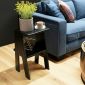 Bàn bên sofa LEXU 30x30x50cm gỗ cao su SST045