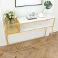 Bàn console 120x30x85cm mặt đá ceramic chân sắt CST105