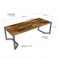 Bàn họp 240x100cm gỗ tràm chân sắt BH68031