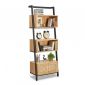 Kệ áp tường 75x40x200cm gỗ cao su KS68330