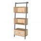 Kệ áp tường 75x40x200cm gỗ cao su KS68330