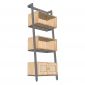 Kệ áp tường 75x40x200cm gỗ cao su KS68330