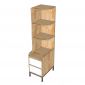 Kệ sách góc tường 35x50x150cm gỗ cao su KGT68042