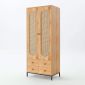Tủ quần áo 80x50x190cm gỗ cao su TQA68063
