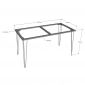 Bàn ăn chữ nhật 140x70cm gỗ cao su BA68245
