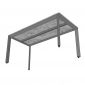 Bàn ăn chữ nhật 160x80cm mặt đá chân sắt tam giác BA68244