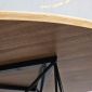 Bàn ăn tròn 120cm gỗ plywood chân sắt BA68248