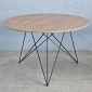 Bàn ăn tròn 120cm gỗ plywood chân sắt BA68248