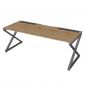 Bàn làm việc có hộp điện 200x80cm gỗ cao su ZD018
