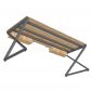 Bàn làm việc có hộp điện 200x80cm gỗ cao su ZD018