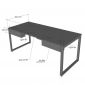 Bàn công nghệ ZDesk 180x80cm gỗ cao su ZD019