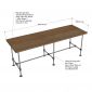 Bàn cụm 2 người 200x68cm gỗ otim phủ veneer sồi PPF020
