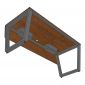 Bàn giám đốc 180x80cm gỗ cao su BGD68079