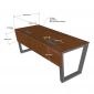 Bàn giám đốc 180x80cm gỗ cao su BGD68079