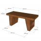 Bàn giám đốc PRESA 180x70cm gỗ cao su BGD68077