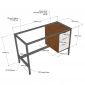 Bàn làm việc 120x60cm gỗ cao su BGV003