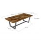 Bàn họp 240x120cm gỗ tràm chân sắt BH68016