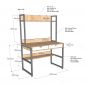 Bàn liền kệ có ngăn kéo 100x60x150cm gỗ cao su FD68074