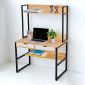 Bàn liền kệ có ngăn kéo 100x60x150cm gỗ cao su FD68074