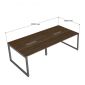 Bàn cụm 4 chô ngồi 240x120cm gỗ plywood HBRT109