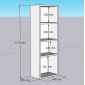 Kệ sách 4 tầng 40x23x113cm gỗ cao su KS68331