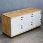 Tủ locker 6 ngăn khóa số 120x45x60cm gỗ cao su THSL009