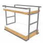 Giường tầng lắp ráp gỗ cao su GT016
