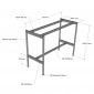 Chân sắt lắp ráp 100x50cm gỗ thông hệ OMA II HBOM222